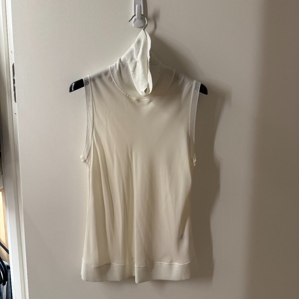 Theory Silk Sleeveless Turtleneck